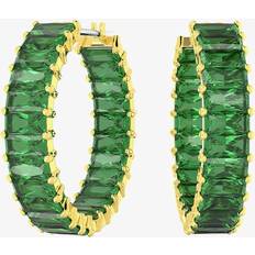 Grün Ohrringe Swarovski Matrix Hoops Earrings Gold/Green