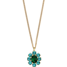 Smaragd halsband smycken Dyrberg/Kern Claudia Necklaces - Gold/Emerald/Turquoise