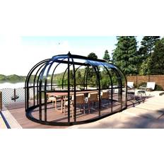 Scandic Greenhouse Drivhuse Scandic Greenhouse Skydome Oval 12.5m² Sort Aluminium