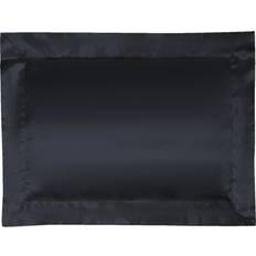 Seda Textiles Gingerlily Solid Silk Boudoir Sham Negro