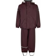 12-18M Regnsæt Mikk-Line PU Rain Set with Braces - Huckleberry (33145)