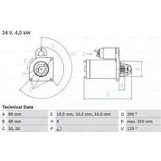 Bosch 0986017240 Starter Motor 1724