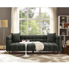 TOV Furniture Bea Grey Velvet Sofa