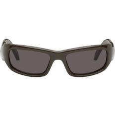 Balenciaga Men Sunglasses Balenciaga Brown Hamptons Rectangle BROWN-BROWN-GREY