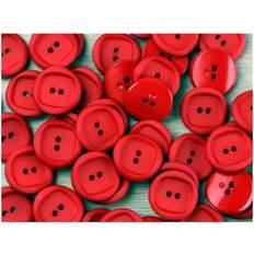 Red Buttons Trimits Round Plastic Buttons Red each