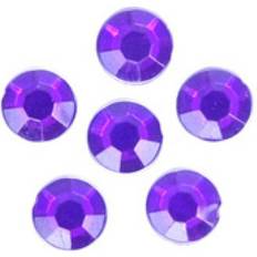 Purple DIY Trimits Round Stick On Diamantes Purple per pack of 130