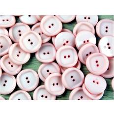 Yarn & Needlework Supplies Trimits Round Plastic Buttons Pink each