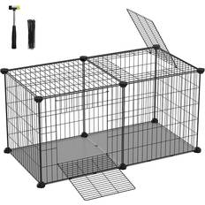 Songmics Small Animal Cage 82 x 41 x 41 cm Black