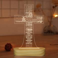 Lightzz Jesus Cross 3D Night Yellow Jullampa 22.5cm