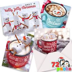 Joyin 72 Christmas Holiday Greeting Cards with Envelopes for Winter Xmas Season Merry Christmas Cards, Winter Animal Collection, Wintertime Gifts Cards