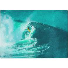 East Urban Home Tempered Glass Surfing Chopping Board