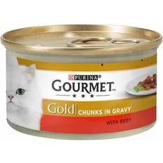 Gourmet Gold Chunks Gravy Wet Cat Beef 85g