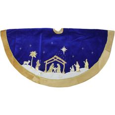 Gold Christmas Tree Skirts Northlight 48" Nativity Scene Christmas Tree Skirt Border Christmas Tree Skirt