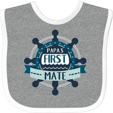 Black Food Bibs Inktastic Papa s First Mate Baby Bib