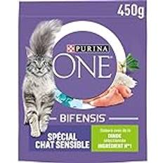 Purina ONE Chat Animaux de compagnie Purina ONE Croquettes À la dinde et au riz Pour chats sensible 450 g