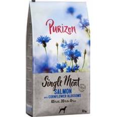 Purizon Single Meat Adult Dog Grain-Free Economy Packs 2 12kg Salmon with Cornflower Blossoms