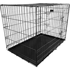 Hugglepets HugglePets Large Black Dog Cage with Metal Tray 91cm