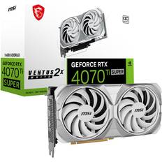 Msi gpu white MSI GeForce RTX 4070 Ti SUPER Ventus 2X White OC HDMI 3xDP 16GB