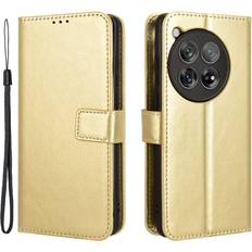 Eiderwood EIDERWOOD OnePlus 12R Blankt Læder Cover m. Pung & Strop Guld