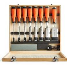 VonHaus 10pc Set Stone, Honing Guide Carving Chisel