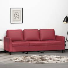 Rød Sofaer vidaXL kunstlæder vinrød Sofa 80cm 3 personers, 2 personers