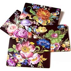 Mackenzie-Childs Flower Place Mat Black