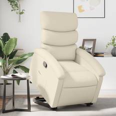 Noir Fauteuils vidaXL Crème Similicuir Cream Fauteuil