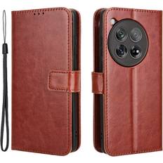 MAULUND EIDERWOOD OnePlus 12R Blankt Læder Cover m. Pung & Strop Brun