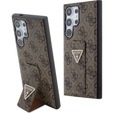 Guess Galaxy S24 Ultra Mobilskal Grip Stand 4G Triangle Strass