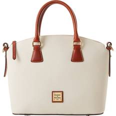 White Messenger Bags Dooney & Bourke Pebble Grain Satchel