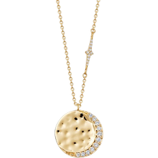 Astley Clarke Large Luna Cresent Pendant - Gold/Sapphires