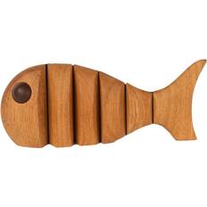 Innredningsdetaljer Spring Copenhagen The Wooden Fish Large Brown Pyntefigur 9cm