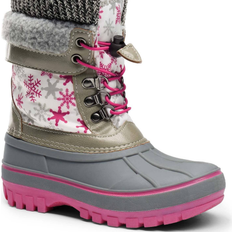 Faux Fur Winter Shoes Children's Shoes Dream Pairs Toddlers Kmonte Snow Boots - White/Fuchsia