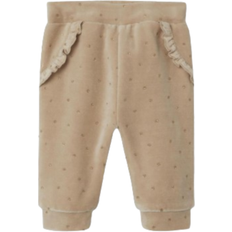 Name It Baby Velour Pants - Oxford Tan