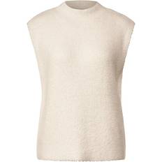 Rundringad Västar Street One Cozy Sweater Vest - Lucid White