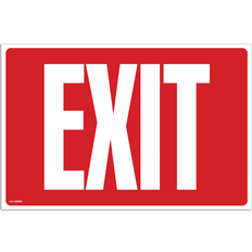 Red Workplace Signs Cosco Exit Sign With Glow-in-the-Dark