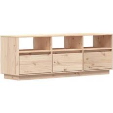 Pine TV Benches vidaXL 813430 Brown TV Bench 140x50cm