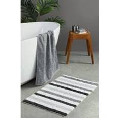 Grey Non-Slip Bath Mats Fusion 'Carlson Stripe'
