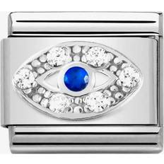 Nomination Composable Link Greek Eye Charm - Silver/Transparent/Blue