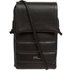 Pure Luxuries London Lilian Black Nappa Leather Cross Body Phone Bag, Black, Women