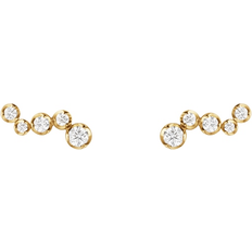 Georg Jensen Signature Stud Earrings - Gold/Diamond