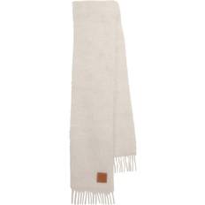 Loewe Anagram Mohair Fringe Scarf WHITE