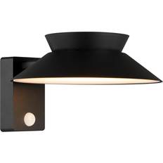 Solcellelampe med sensor Nordlux Justina Solar Udendørs Væglampe Sort