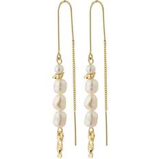 Berthe Chain Earrings - Gold/Pearl