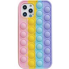 Mobile Phone Cases Fidget Toys Phone Case,Push Pop Bubble Protecive Case, Silicone Soft Case for iPhone7, 8, 7P, 8P, X, XS, XS Max, XR, 11, 11pro, 11pro Max, 12mini, 12, 12Pro, 12Pro Max Multicolor,iPhone 11 pro