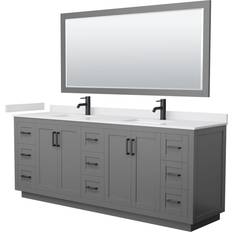 Bathroom Furnitures Wyndham Collection WCF2929-84D-VCA-M70 Miranda 84" Double