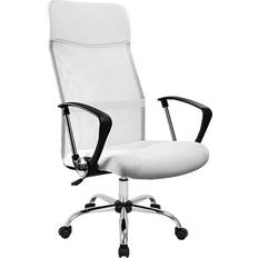 Casaria Ergonomic Mesh High Back Rocker Seat White Chaise de bureau 122cm