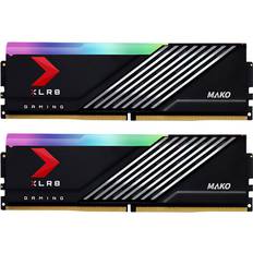 PNY DDR5 Mémoires RAM PNY LR8 Gaming Mako Epic-X RGB Black DDR5 6000MHz 2x16GB (MD32GK2D5600040MXRGB)