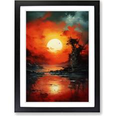 Marlow Home Co Sunset Black Framed Art 25x34cm