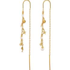 Hultquist Seafood Earrings - Gold/Pearls